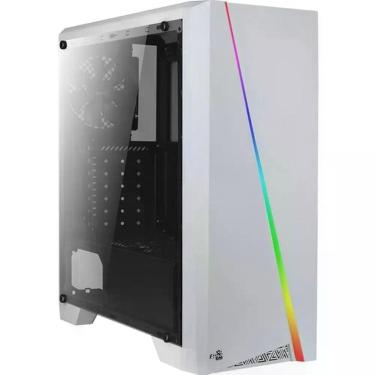 Imagem de Gabinete Gamer Aerocool Cylon Branco Rgb Lateral Acrílico