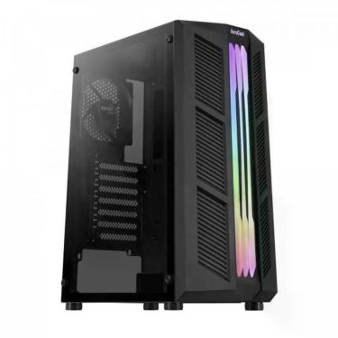 Imagem de Gabinete Gamer Aerocool Prime Preto Rgb Lateral Vidro