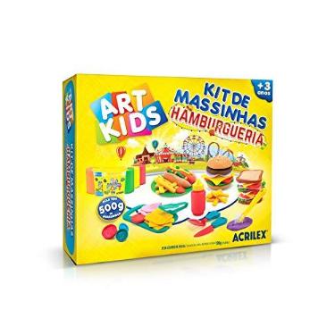 Imagem de Massinha De Modelar Criativa Kit De Massinha Hamburgueria Acrilex Multicor