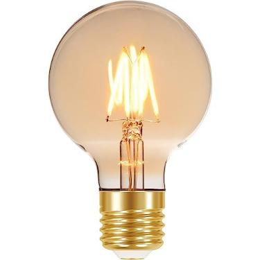 Imagem de Lâmpada LED Filamento Vintage Globo E27, 4W, Ambar Taschibra G80 11080382 | 11080382