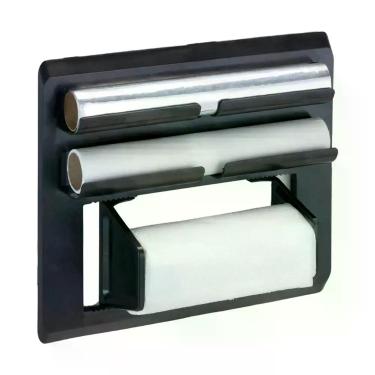 Imagem de Suporte Porta Rolo Triplo De Papel Toalha/Alumínio/Filme Ajustável 302