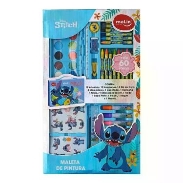 Imagem de Estojo Maleta De Pintura Infantil Stitch 31331 Azul - Molin
