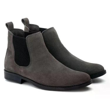 Imagem de Botina Chelsea Feminina Couro Sola Costurada Resistente - Polo North, 