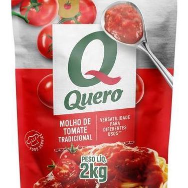 Imagem de Kit c/ 6 Quero Molho de Tomate tradicional sache 2kg