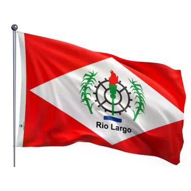 Imagem de Bandeira do Município de Rio Largo Uma Face Estampada Tamanho 70x100cm