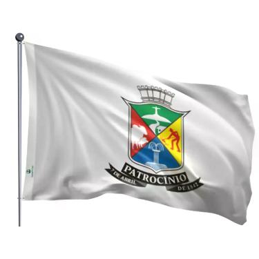 Imagem de Bandeira do Município de Patrocínio Uma Face Estampada Tamanho 90x128c