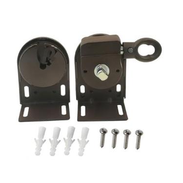 Imagem de Estores de rolo externos e persianas sem fio, universal para guarda-sol externo/interno, compatível com a persiana externa Coolaroo (marrom)
