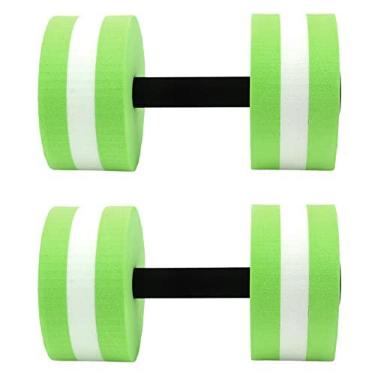 Imagem de TOPINCN Eva água Flutuante Haltere Aqua Fitness Harbells para Exercícios Aquáticos de 2 Pesos de Piscina de Espuma para Treinamento de Força de Aeróbica Aquático (GREEN)