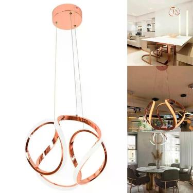 Imagem de Lustre Pendente Luminaria Luxo Canopa Resistente Multiuso Restaurante Casa Bar Lanchonete