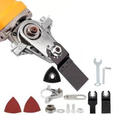 Imagem de Kit Adaptador Oscilante Esmerilhadeira Acessórios Rebarbador Metal M14