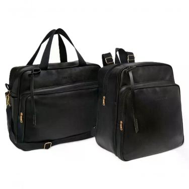 Imagem de Kit Bolsa e Mochila Maternidade Dulini Life Duo PVC Premium Preto