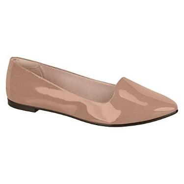 Imagem de SAPATILHA FEMININA MOLECA 5635.816 BICO FINO VERNIZ NUDE Cor:Bege;Tamanho:38