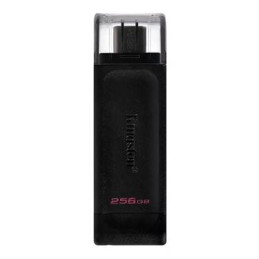 Imagem de Pendrive Kingston Datatraveler 70 256GB USB Type-C 3.2 Armazenamento Compacto Preto