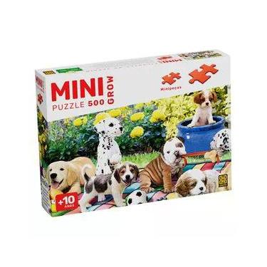 Imagem de Mini Quebra-cabeça 500 peças Filhotes no Jardim