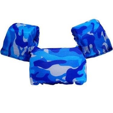 Imagem de AmazeFan Colete salva-vidas infantil para piscina, boia de auxílio de natação, colete de natação infantil com bolsa de armazenamento, adequado para bebês de 13,6 a 22,7 kg, crianças/mar/praia