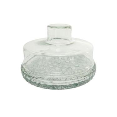 Imagem de Queijeira de Vidro Com Tampa Colonial Porta Queijo 20cm - Mistral