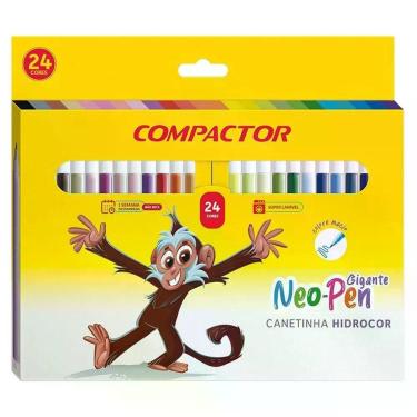 Imagem de Canetinha Hidrográfica Neo Pen Gigante 1577623 24 Cores - Compactor