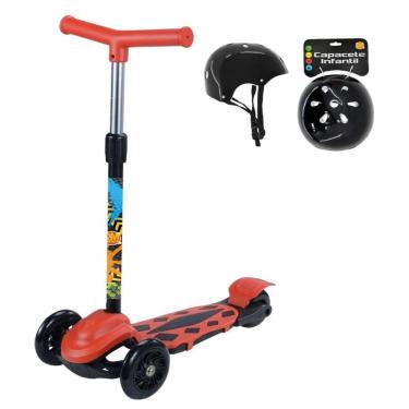 Imagem de Patinete Infantil Scooter Power 3 Rodas Freio Dm + Capacete