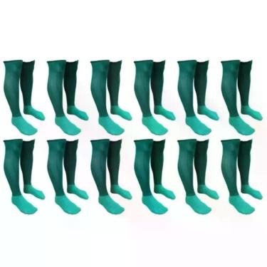 Imagem de Meião De Futebol Delfia Popular Adulto Kit Com 12 Pares 38 a 44, Verde