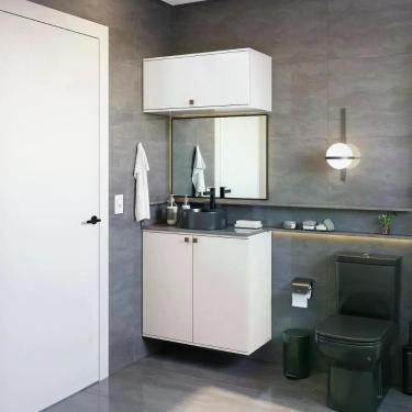 Imagem de Conjunto Para Banheiro Com Basculante Kappesberg Celeste 2 Peças Branco 80cm