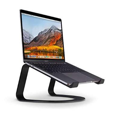 Imagem de Twelve South Curve para MacBooks e laptops | Suporte ergonômico de refrigeração de mesa para casa ou escritório (preto fosco)