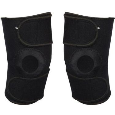 Imagem de Kit 2 joelheiras neoprene ajústavel estabilizadora alívio de dores - S