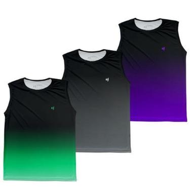 Imagem de Kit 3 Regata Beach Tennis Masculina Dry Camiseta Ante odor termica Pro