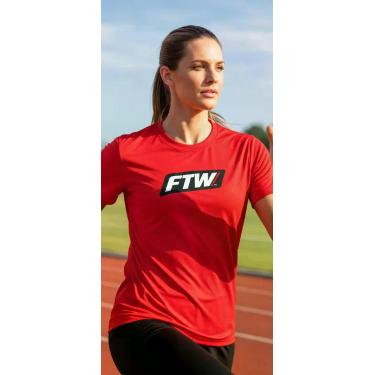 Imagem de Camiseta Esportiva Unissex de Poliéster para Treino FTW G Vermelha