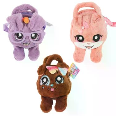 Imagem de Bolsa de Pelúcia Infantil Pet Sortida Linha Make Brinq com Alça Transv