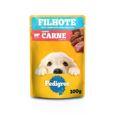 Imagem de Ração Úmida Sachê Carne ao Molho para Cães Filhotes 100g Pedigree, Car