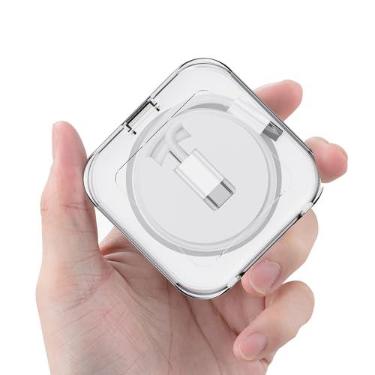 Imagem de pzoz Cabo carregador compatível com iPhone/iPad cabo carregador original, USB-A/C para C/Lightning Cord Organizer Cover Wired Manager Holder Wrap Winder Mini Storage Carry Management (cabo)