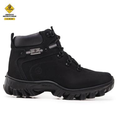 Imagem de Coturno Masculino com CA Bota Couro Legitimo - Tornile, Preto, 44