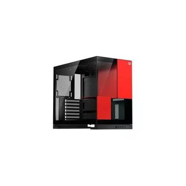 Imagem de Gabinete Gamer Redragon Eternal P&V, Mid Tower, ARGB, ATX, Lateral em Vidro, Sem Fans, Preto e Vermelho - CA-612BR