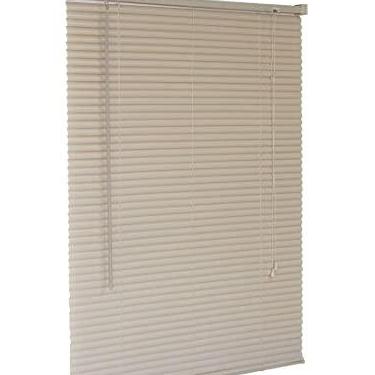 Imagem de Persiana Horizontal PVC Bege 180 (L) x 160 (A) Cortina Completa C/Kit de Instalação 1,80 x 1,60