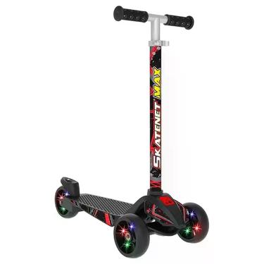 Imagem de Patinete Skatenet 3 Rodas com LED Bandeirante Max, Preto