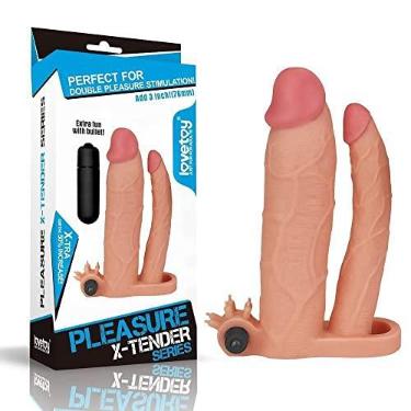 Imagem de CAPA PENIANA EXTENSORA PLEASURE THREE DUPLA PENETRAÇÃO COM VIBRO