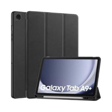 Imagem de Capa tablet Flip para Samsung Galaxy Tab A9+ / A9 Plus 11" Modelos SM-X210/X216/X218 2023 Case Anti Impacto Suporte Pencil Popshope, Preto
