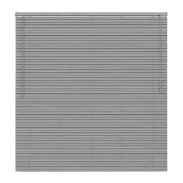 Imagem de Persiana para Janela com Lâminas Horizontais de PVC 25mm L 1,60 x A 1,60 m Cinza Chumbo