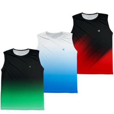 Imagem de Kit 3 Regata Beach Tennis Masculina Dry Camiseta Ante odor termica Pro