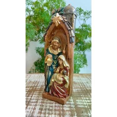 Imagem de Presépio De Natal Sagrada Família 27 X 10 Cm Em Gesso - Divinas Artes
