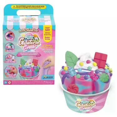 Imagem de Kit Slime De Sorvete Slimy Gelateria - Sorvete De Rolo Morango