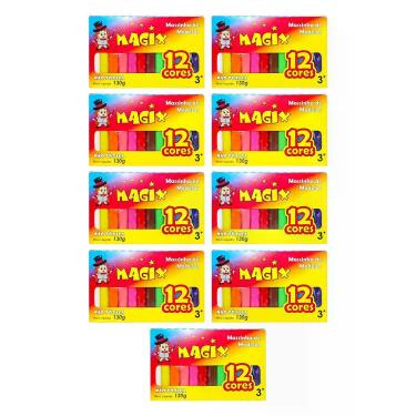 Imagem de Kit 9 Massinha De Modelar 12 Cores Magix 130g Multicolor