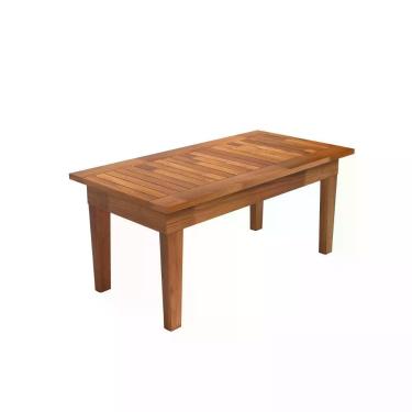 Imagem de Mesa Centro 80x40 Ripada Madeira Rustica Castanho