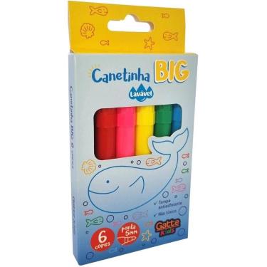 Imagem de Caneta Hidrografica BIG 6 Cores Lavavel - Make