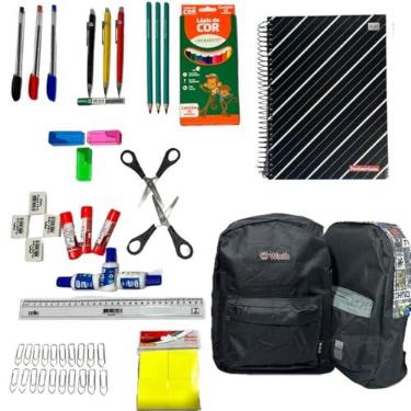 Imagem de Material Escolar Completo Unissex Ensino Fundamental Medio Barato Promo