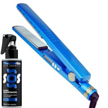 Imagem de Prancha Chapinha Profissional Nano Titanium 450°F Bi Volt Protetor Térmico SOS Titanium Liss