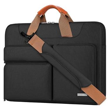 Imagem de Lacdo Mala de ombro protetora de 360° para portátil 16 polegadas para MacBook Pro M5 Pro/Max A3428 A3429 (2026), M4/M3/M2/M1 A3403 A3186 A2991 A2780 A2485, Surface Laptop 7-15 polegadas, Preto