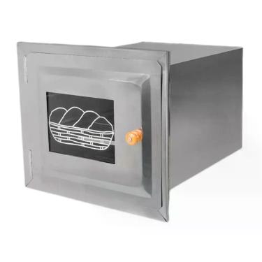 Imagem de Forno a Lenha de Chapa Inox Brassol 095.5-BS Frente em Vidro 50x35x30cm para Assados Diversos