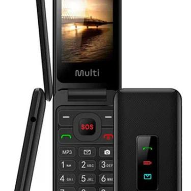 Imagem de Celular Multi Vita 4g Flip Dual Chip Micro Usb Wi-fi Bluetooth Preto