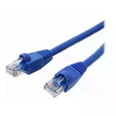 Imagem de Cabo de Rede Ethernet Lan Rj45 Cat 5e Utp Azul 5 Metros